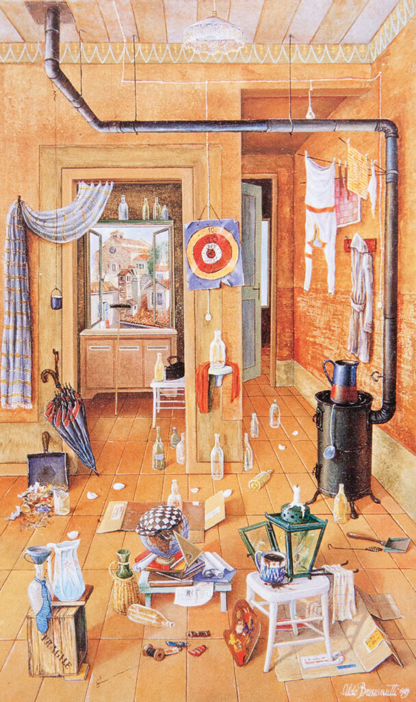 "Verso San Silvestro" cm. 30x50. Olio su tavola. 1989